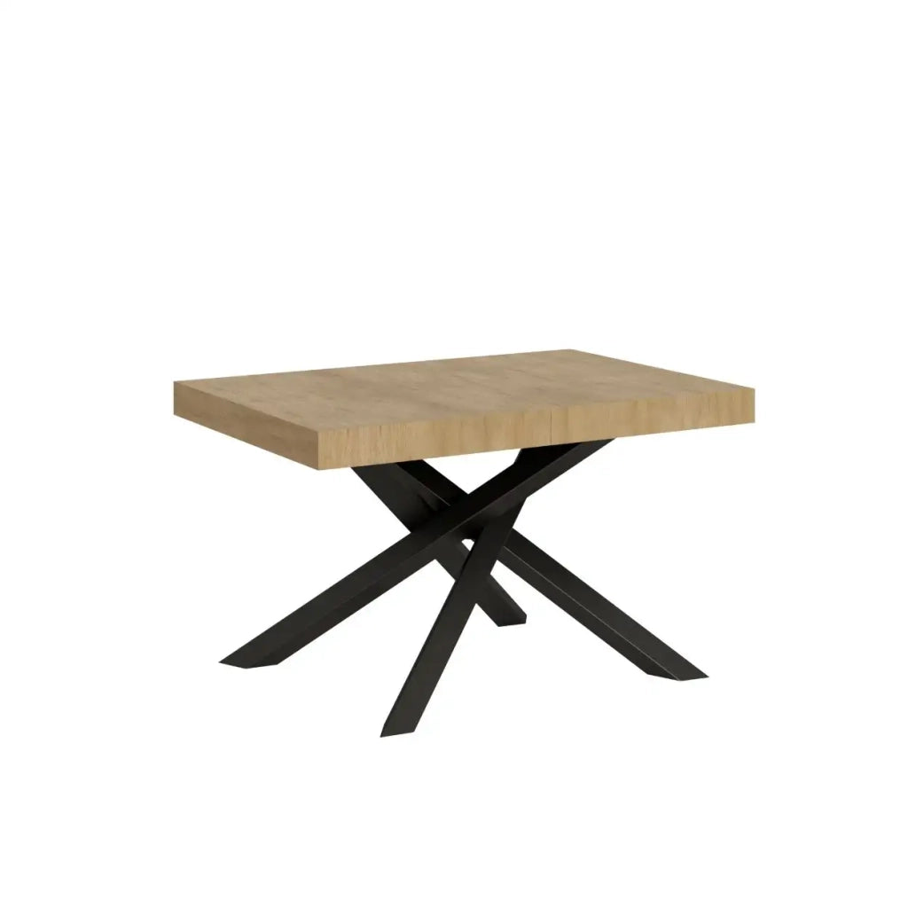 Tavolo allungabile 140/244x90 cm Volantis colore quercia natura gambe antracite