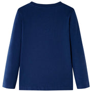 Maglietta da Bambino a Maniche Lunghe Blu Marino 104