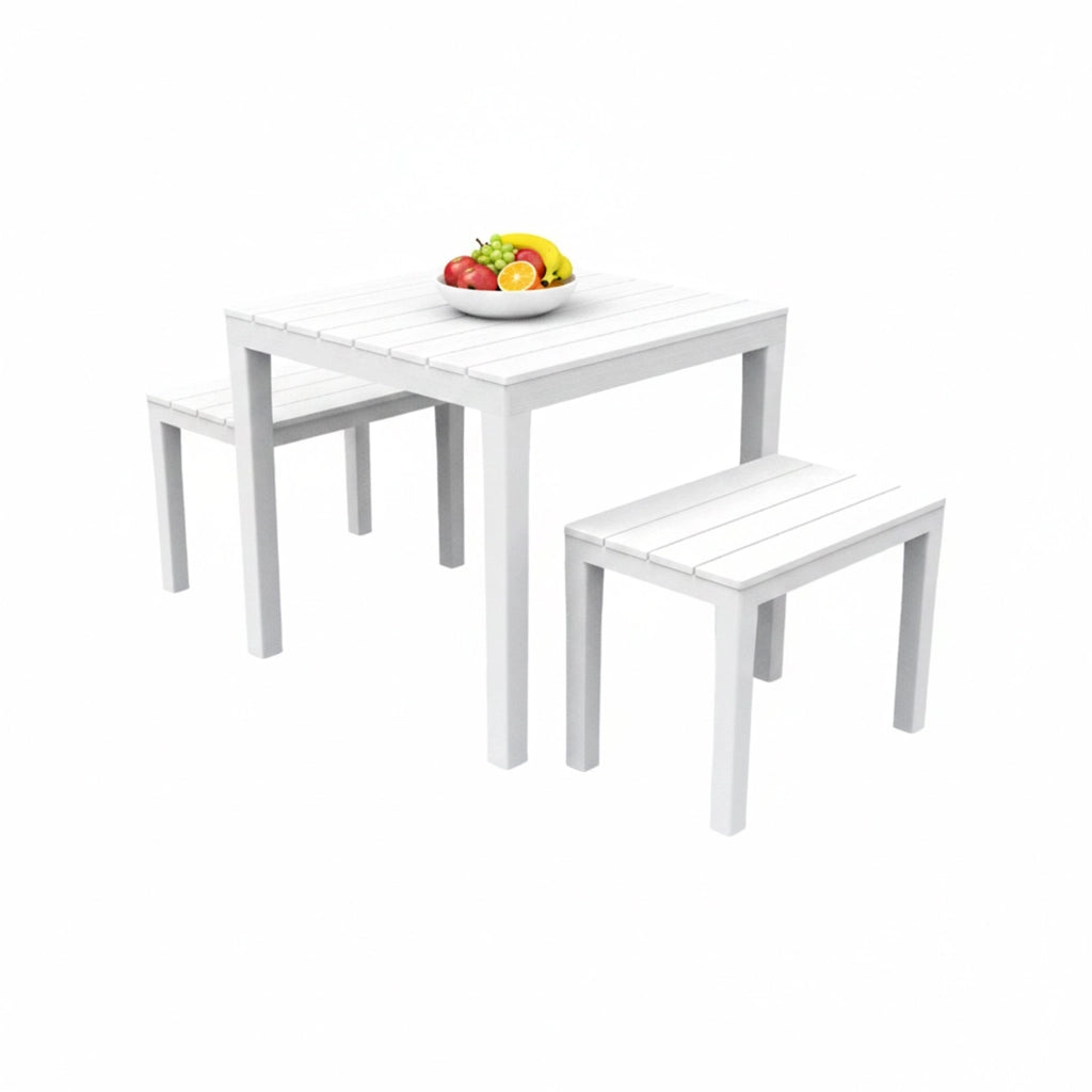 Salottino Outdoor Alambico, set Salotto da Esterno 2 Posti Made in Italy, Bianco
