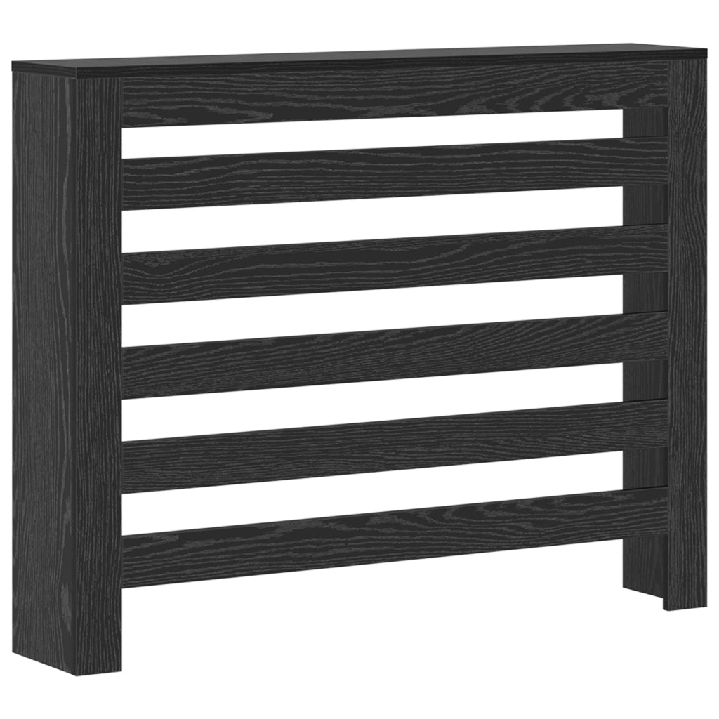 Copertura Radiatore Rovere Nero 104x20x82 cm Legno Ingegnerizzato