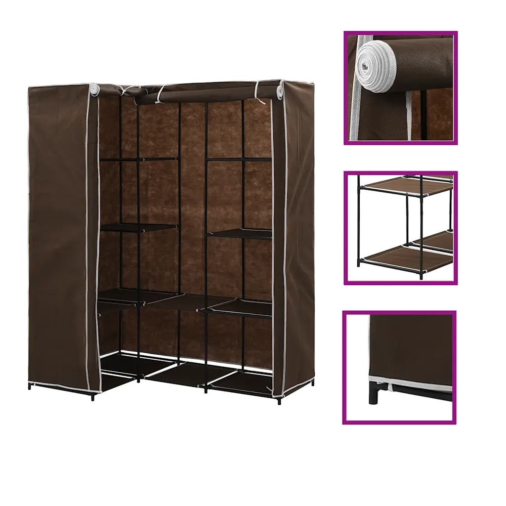 Armadio Angolare Marrone 130x87x169 cm cod mxl 66702