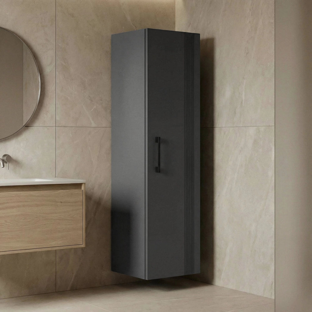 Mobile da bagno "Bari 40" - 40 x 32 x 138 cm - Antracite opaco