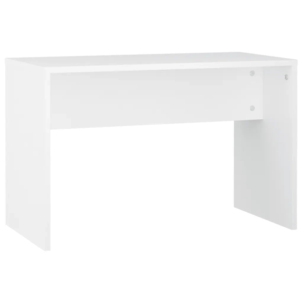 Set Tavolo da Toeletta | Tavolo da Trucco Bianco con LED in Legno Multistrato