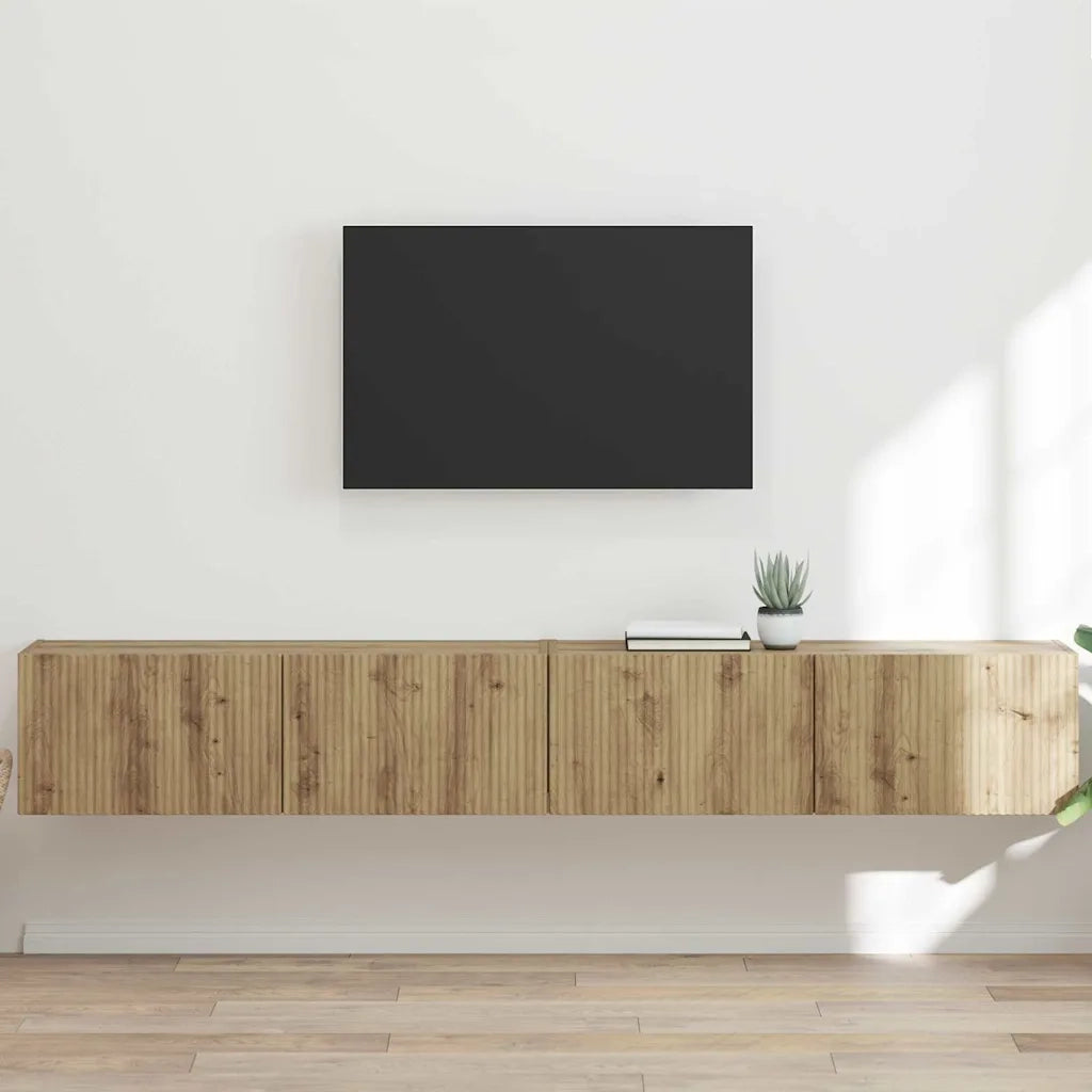 Mobile TV da parete 2 pcs Rovere Artigianale 98 x 31 x 29,5 cm 892248