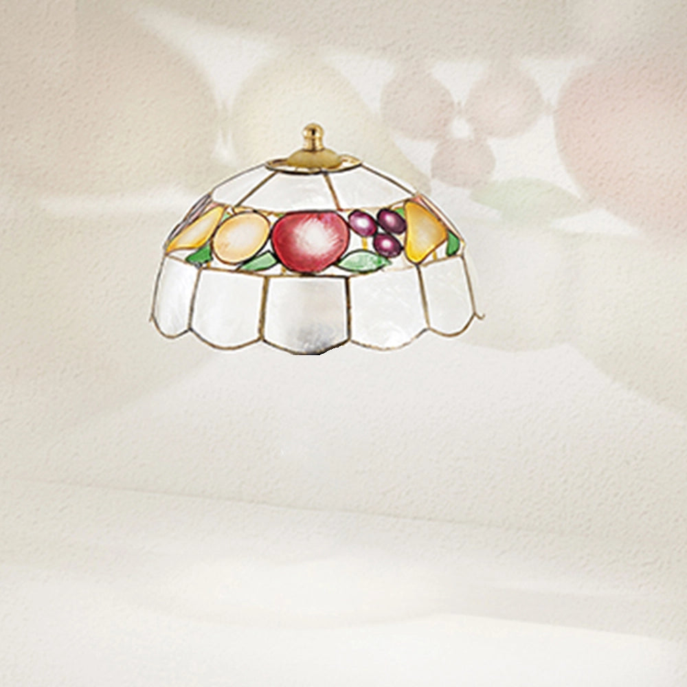 Paralume Madreperla Decorato Multicolor D. 22Cm