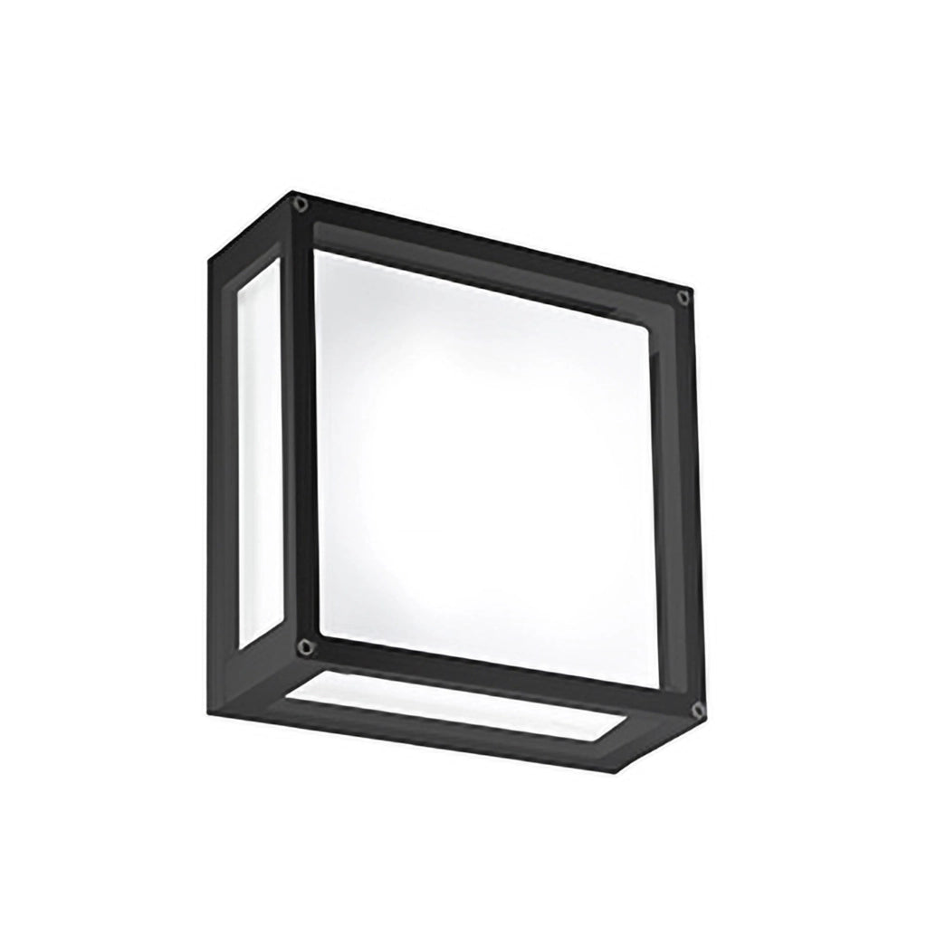 Lampada da Parete e Soffitto a LED 20W IP54 3000K in Alluminio pressofuso Grigio Scuro 25x25x9.5 cm per Ambienti Interni ed Esterni di Design Moderno