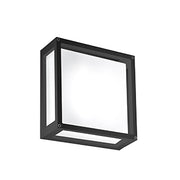 Lampada da Parete e Soffitto a LED 20W IP54 3000K in Alluminio pressofuso Grigio Scuro 25x25x9.5 cm per Ambienti Interni ed Esterni di Design Moderno