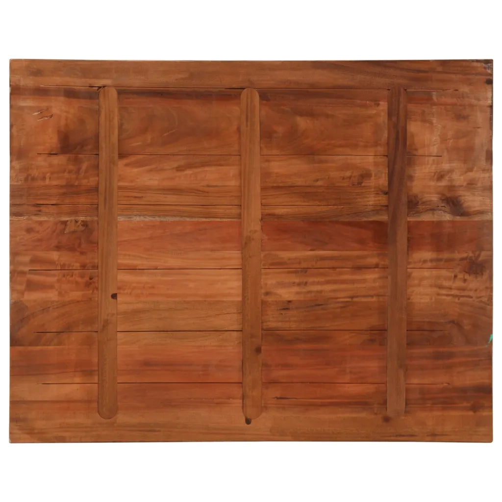 Piano Tavolo 100x80x3,8 cm Rettangolare in Massello di Recupero