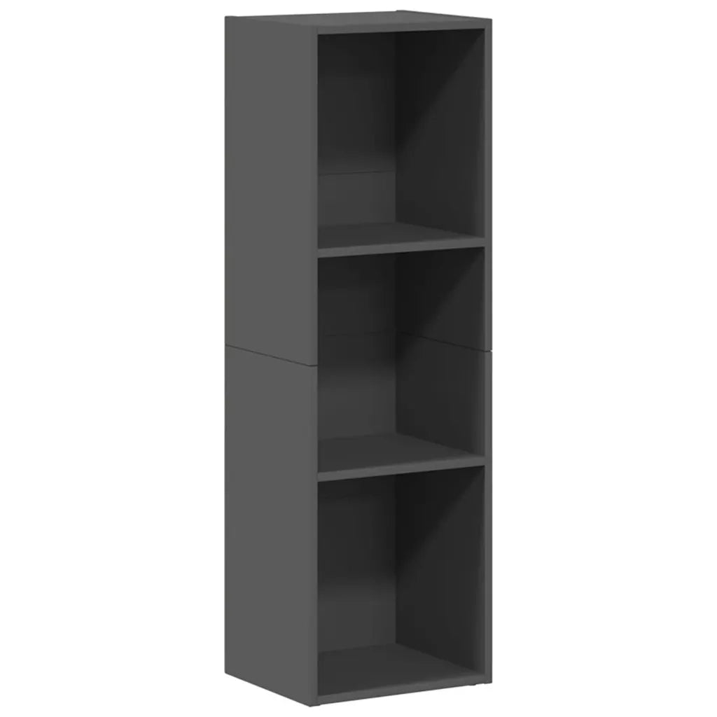 Libreria/Mobile TV Grigio Lucido 36x30x114 cm Legno Multistrato 800143