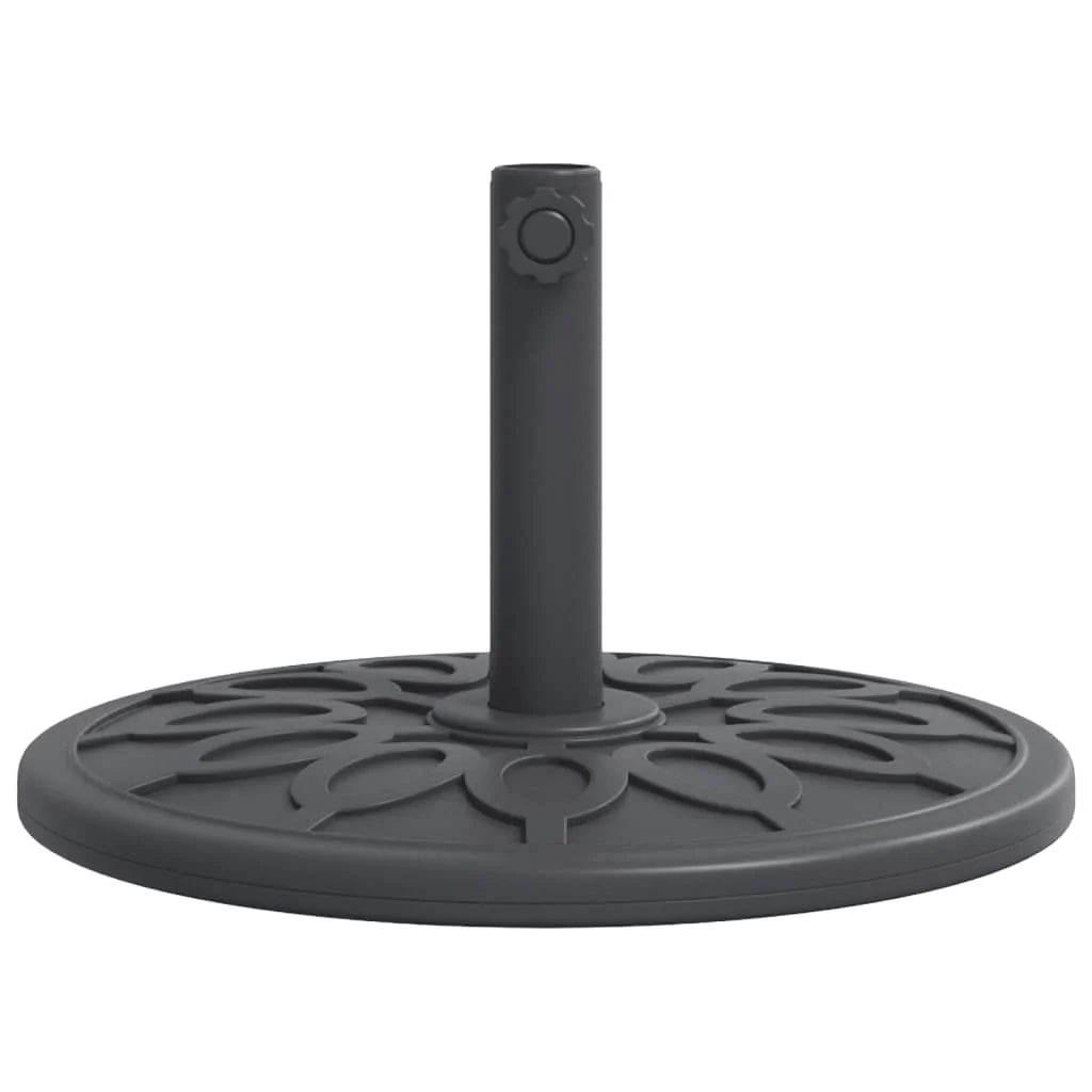Base per ombrellone rotonda 45 x 31,5 cm 12 kg design elegante giardino terrazza in PE nero 02_0056645