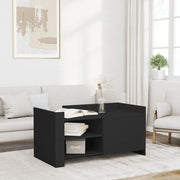 Tavolino da Salotto-Tavolino da soggiorno-Tavolo Nero 100x50x50 cm Legno Multistrato 869566