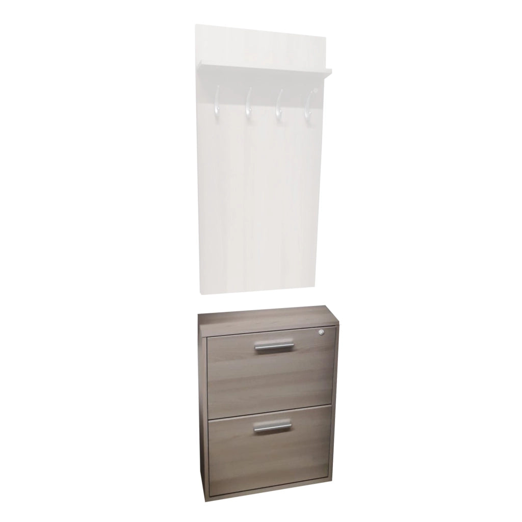 SCARPIERA 2 RIBALTE 54X15XH73CM OLMO PERLA