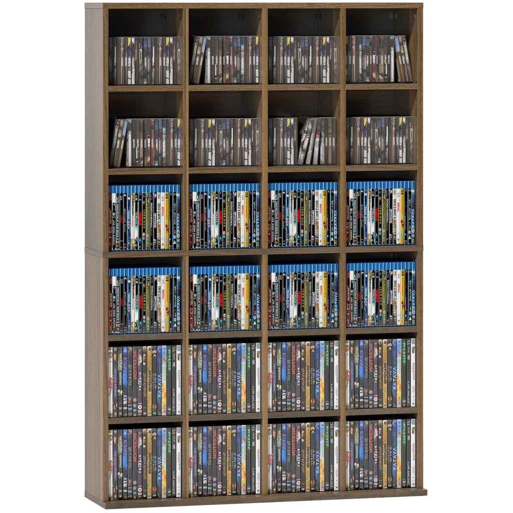 Libreria in legno con ripiani regolabili ¨C zephmum ¨C marrone 89x130.5cm