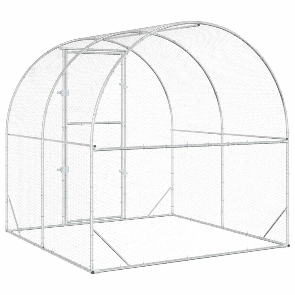 Pollaio Argento 200 x 200 x 200 cm Acciaio zincato 42042527