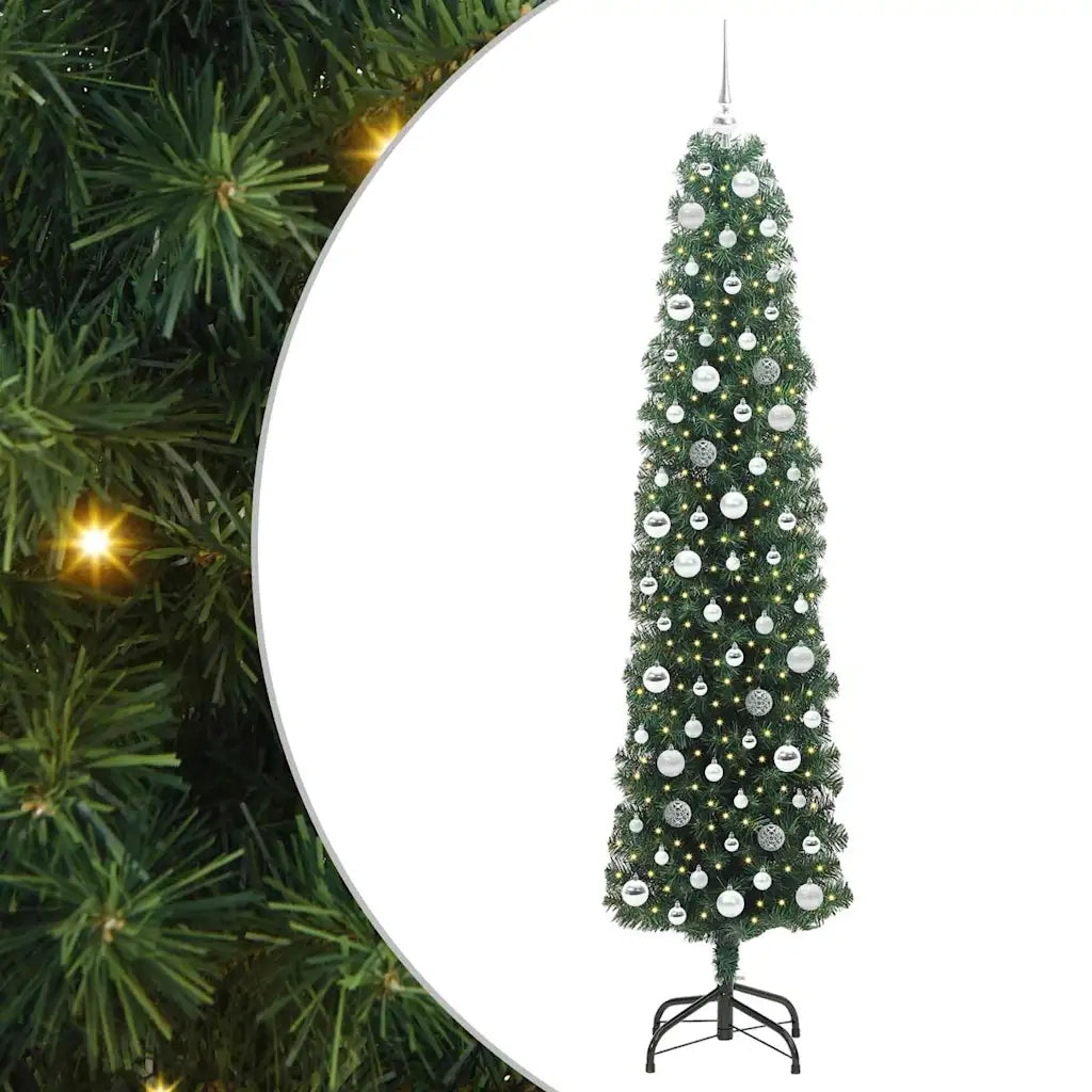Albero di Natale artificiale con 300 LED Verde 210 cm 3394961