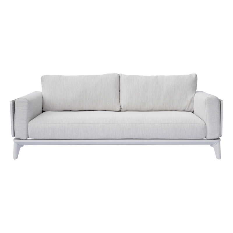 Salotto Nantes Alluminio Bianco E Corda Wicker Moia