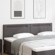 Testiera  Design Semplice Grigia 200 cm in Pelle Sintetica