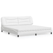 Letto con Materasso Hvar Bianco 200x200cm in Similpelle 3208746