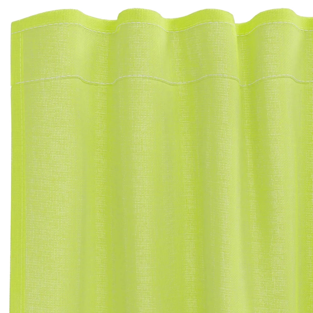 vidaXL Tende in Voile con Tasche per Aste 2 pz Verde Mela