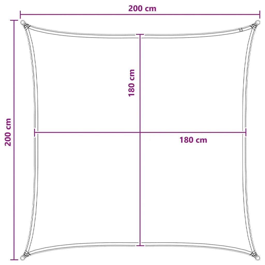 Telo Ombra Giallo e Bianco 2 x 2 m HDPE 42032807