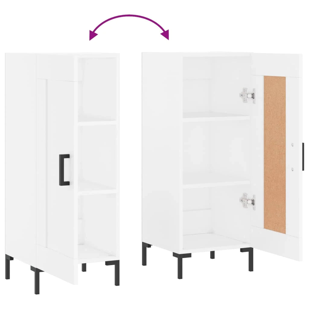 Buffet credenza cassettiera mobiletto mobile contenitore organizer per cucina soggiorno salotto 34,5 x 34 x 90 cm legno ingegnerizzato bianco 02_0030281