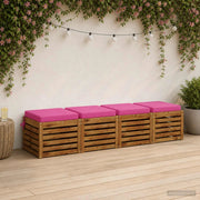 Cuscini per Sedia in 4 Pezzi SOEST 4 pz 100% Poliestere Rosa 944493