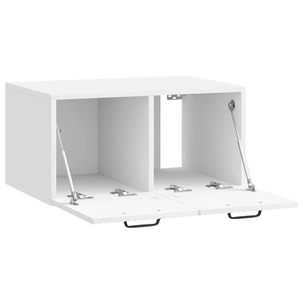 Mobile Porta TV da Muro Bianco Lucido 59,5 x 41 x 30 cm 899019