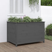 Fioriera Rialzata Giardino-Vaso da Esterno-Supporto per Vaso Grigia 119,5x82,5x78cm Massello Pino