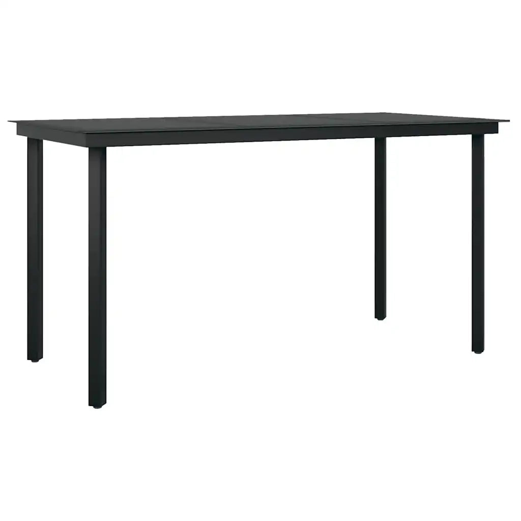Set da Pranzo da Giardino 5pz Polyrattan Vetro 3334543