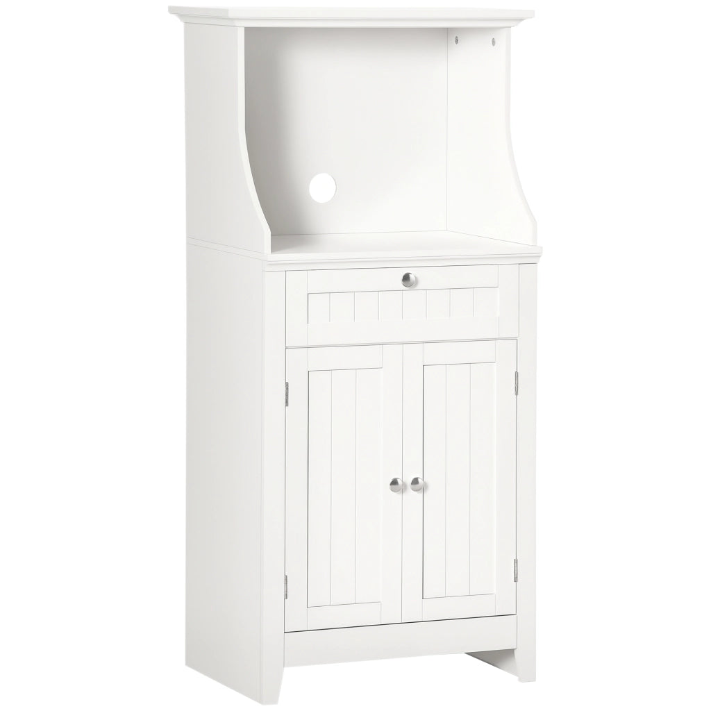 Armadio per microonde da cucina ¨C zephmum ¨C Bianco 60x40x122.5 cm MDF