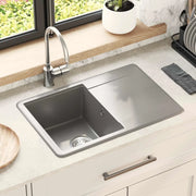 Lavello Grigio 670 x 460 mm 80% Quarzo e 20% Resina 42028409