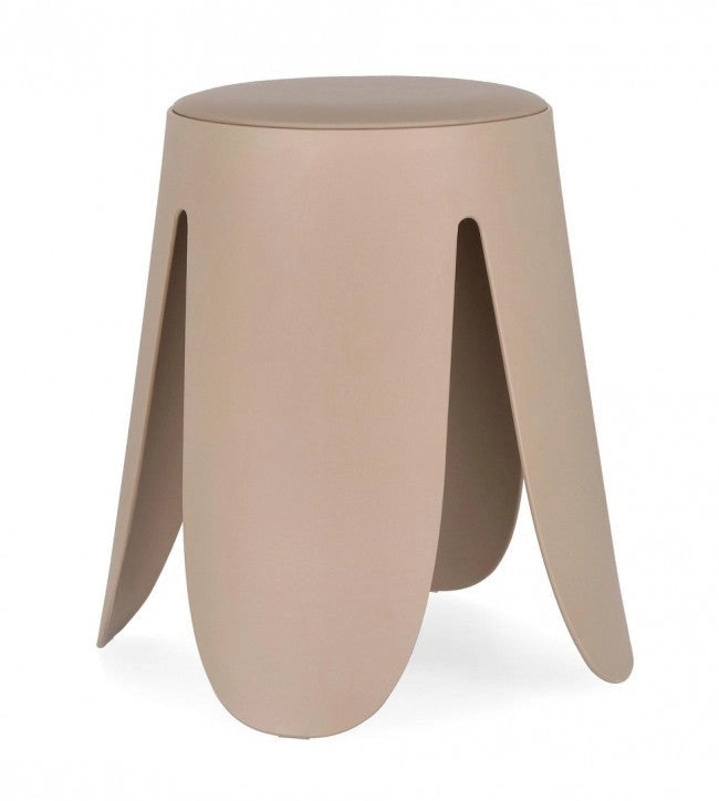 Set 4 Sgabelli  Ø37x47 cm in Similpelle Imogen Avorio