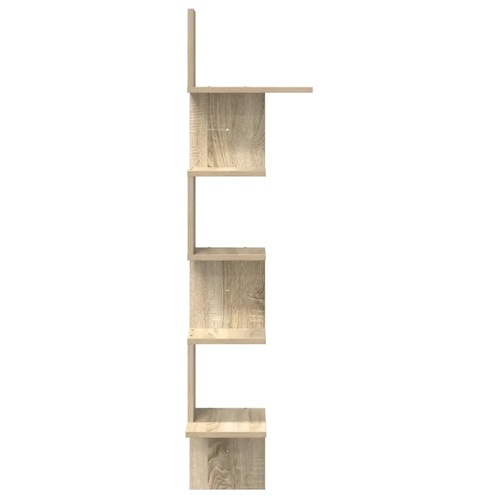 vidaXL Scaffale Angolare Muro Rovere Sonoma 32x32x127,5 cm Truciolato