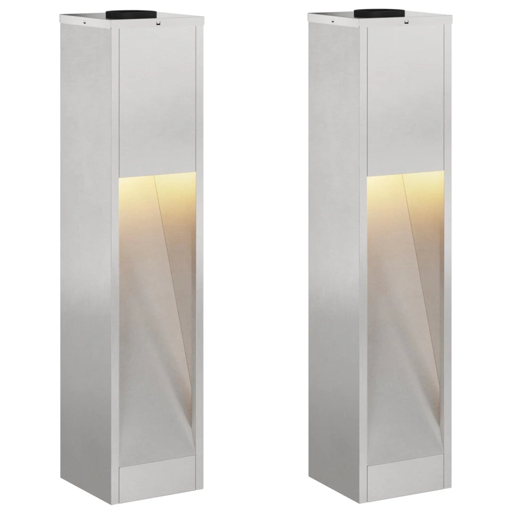 Lucina LED Solare da Percorso 2 pz Argento CFW8680470