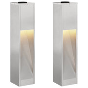 Lucina LED Solare da Percorso 2 pz Argento CFW8680470