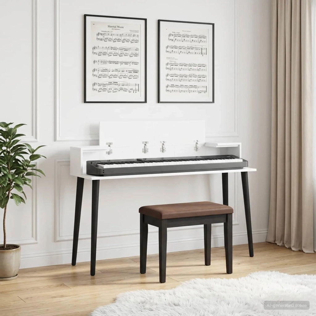 Scrivania studio Bianco 110 x 36 x 19,5 cm Legno ingegnerizzato 8006708
