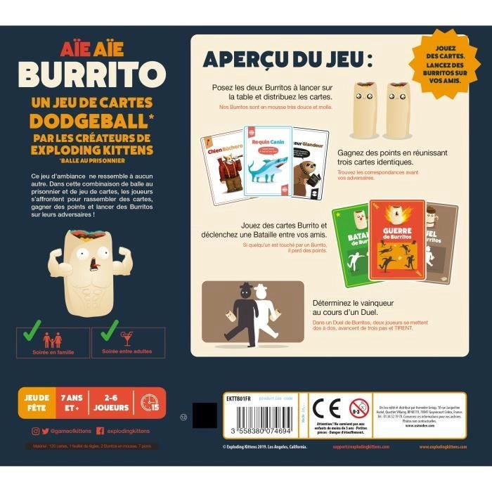 Asmodee - Aie Aie Burrito - Age: 7+ - Numero di giocatori: 2-6
