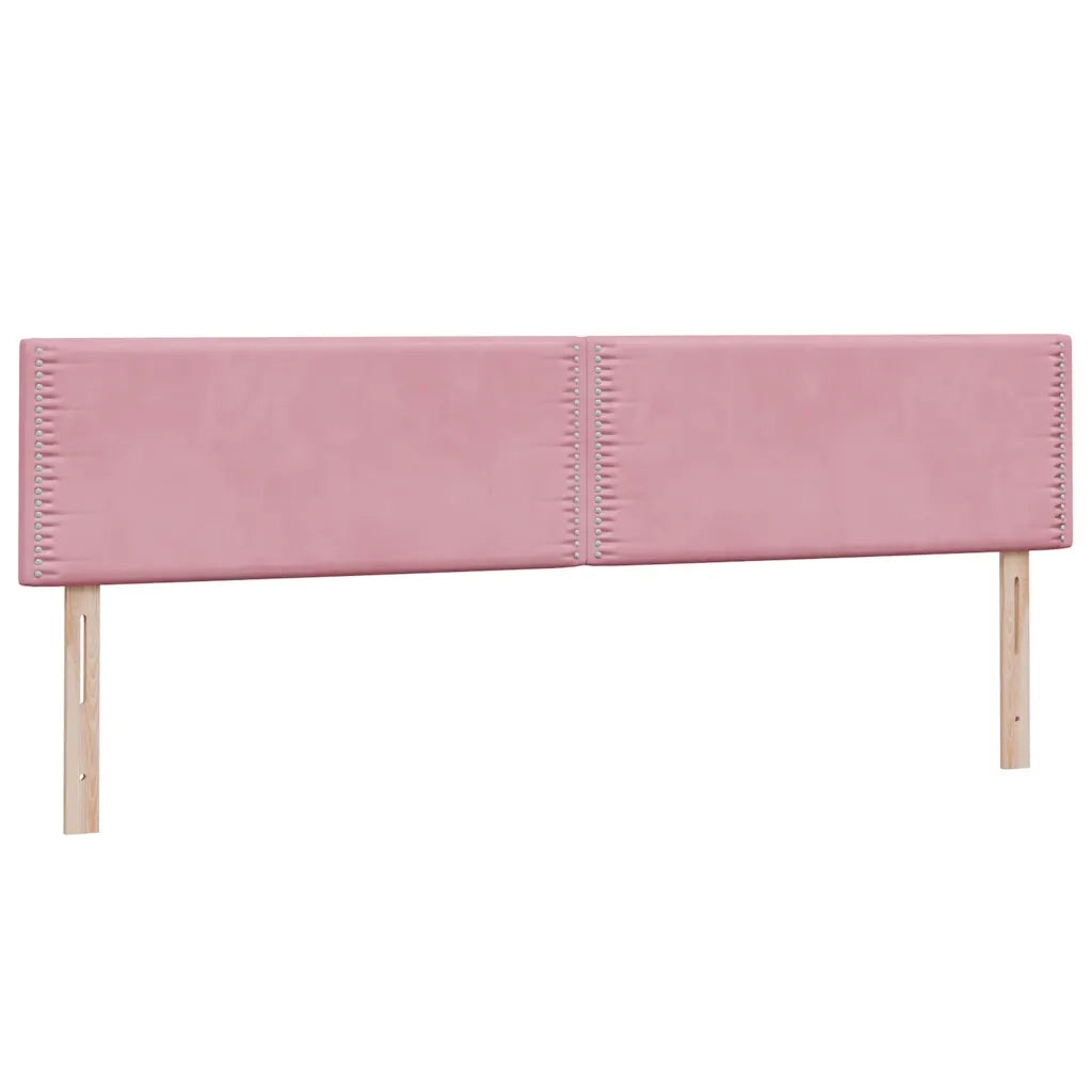 Giroletto a Molle con Materasso Rosa 180x210 cm in Velluto 3316130