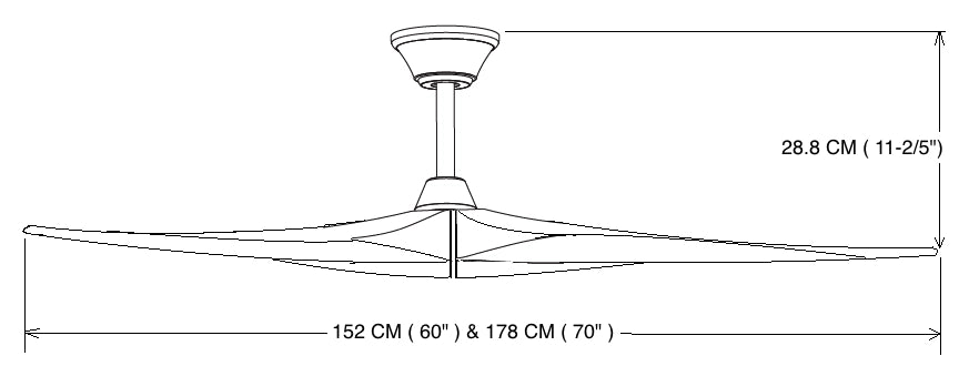 Vam Ventilatore da soffitto a risparmio energetico KOA ottone matte 152 cm con pale di legno naturale colore noce