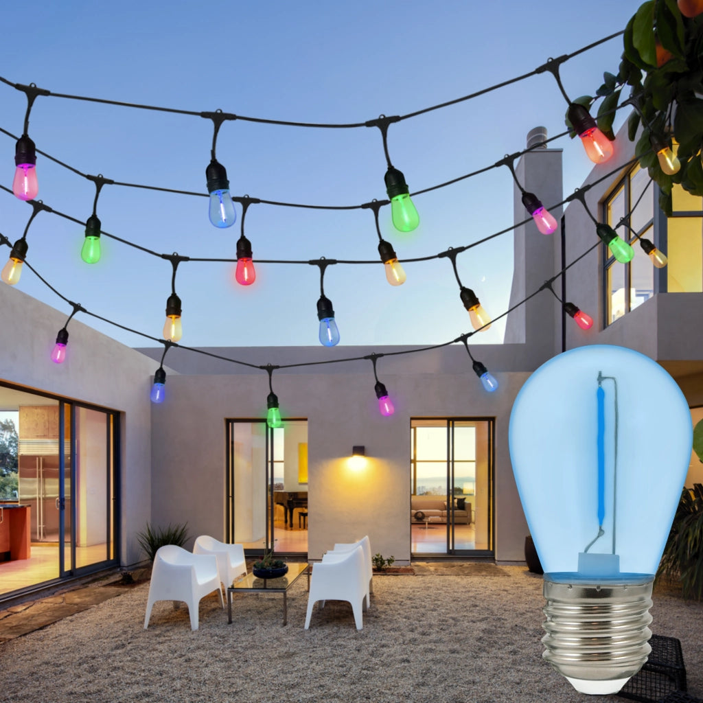 Duopack lampadine LED COB Neon 36V E27 blu PARTY Polux