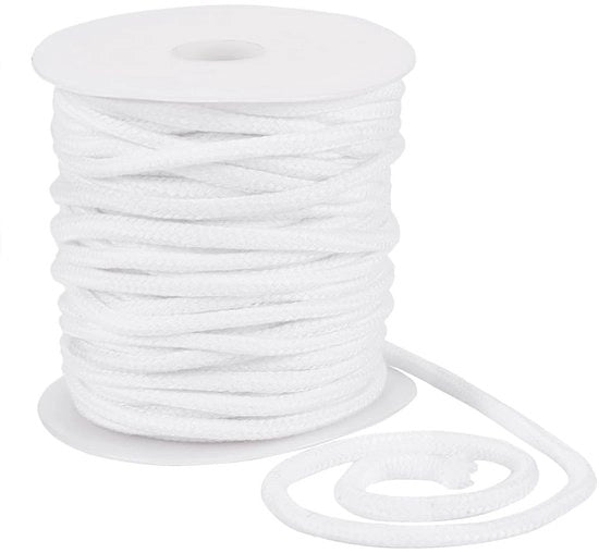 Cavo di sostituzione per corda da trekking 25m - 6mm poli-cotton - Bianco - Flessibile - Duraturo - Bobina di plastica - Corda