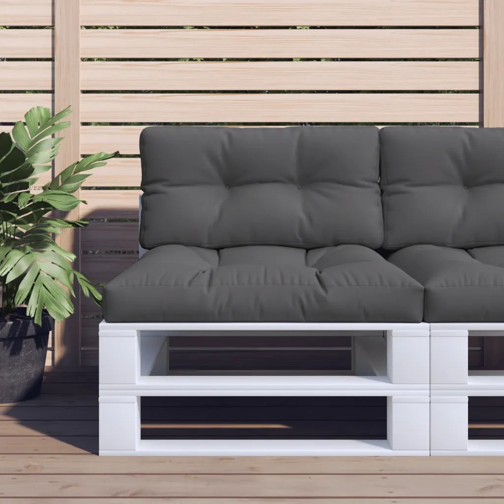 Cuscino per pallet | Cuscini per sedie Antracite 70x40x12 cm in Tessuto