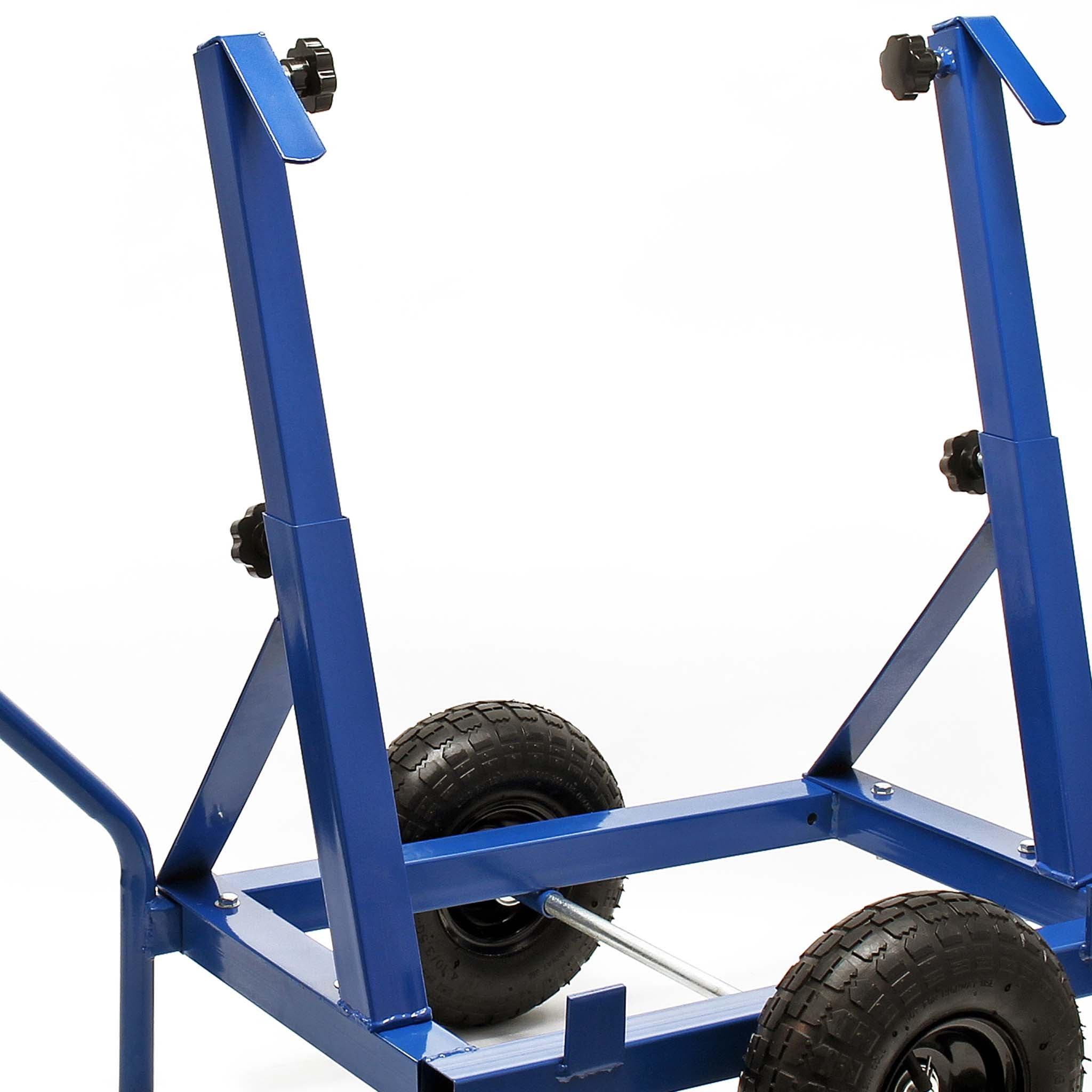 Carrello porta pannelli max 200 kg con pneumatici e supporti in acciaio regolabili 280-830mm