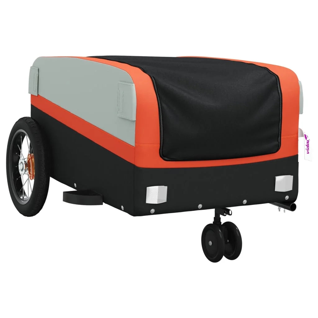 Rimorchio per trasporto biciclette capacità 30 kg ferro arancione 02_0044155