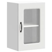 Pensile da Cucina | Mobile da Cucina con Porta in Vetro Kalmar Bianco Truciolato