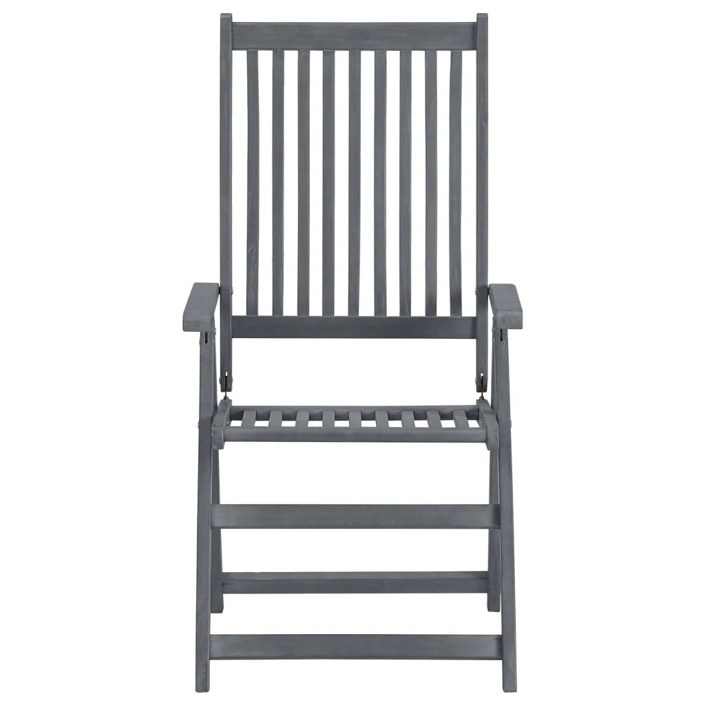 Set da Pranzo da Giardino 7 pz Legno Massello di Acacia Grigio cod mxl 43225