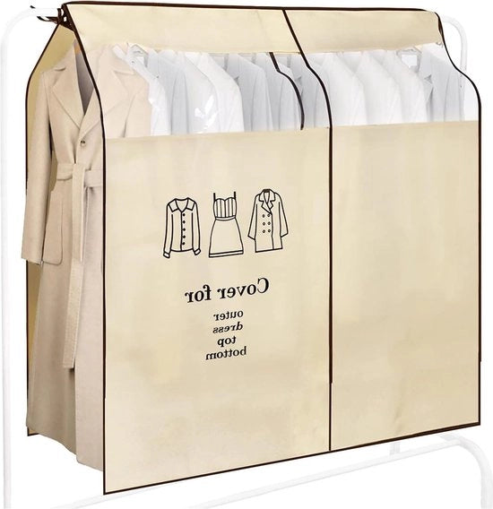 Hoes per Stend-up per Abbigliamento 120x150 cm - Telaio Ademend con Finestra Transparente - Protezione per Abbigliamento Hoes per Stend-up e Armadio per Abbigliamento Hoes per Stend-up