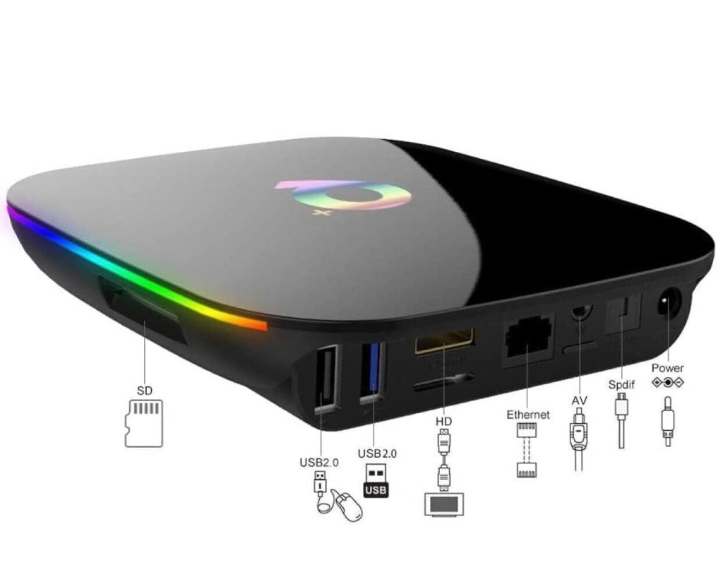 TV Box Android 10 8GB di RAM 64GB ROM full HD 4K smart TV LE-067