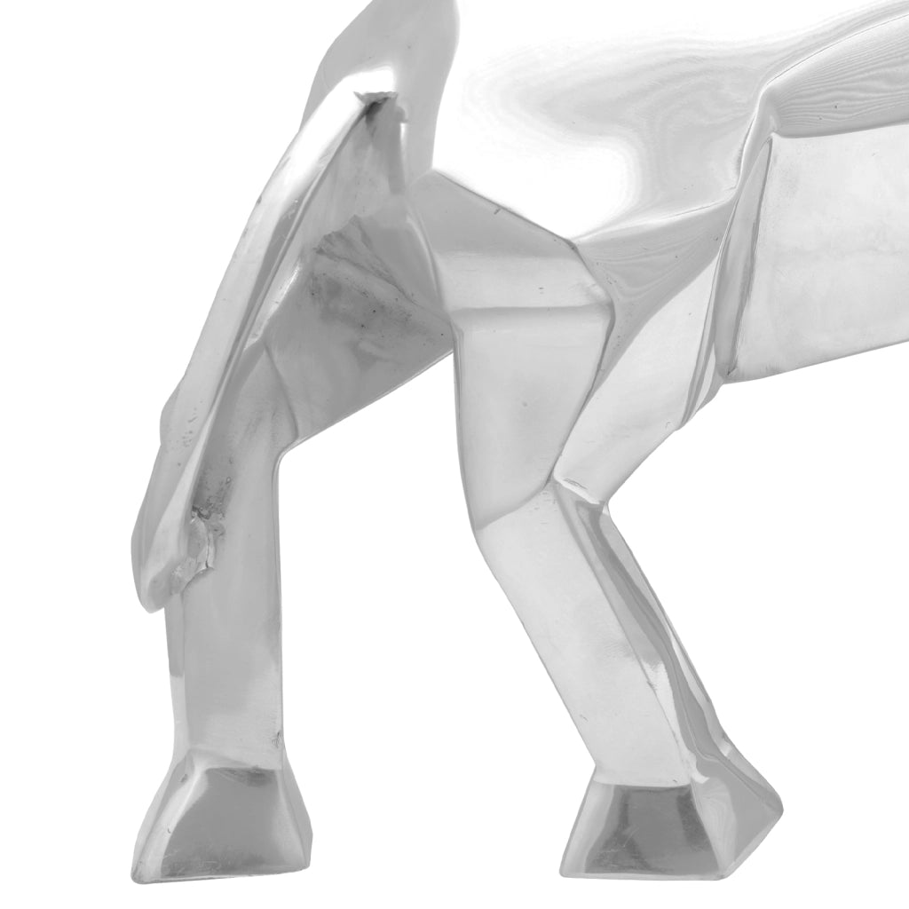 Scultura di toro  Argento 74x23x39 cm Alluminio