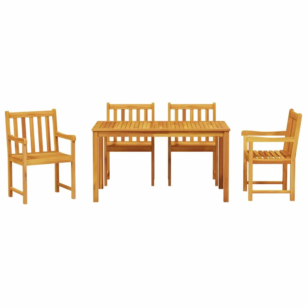 Set da Pranzo per Giardino 5 pcs Marrone